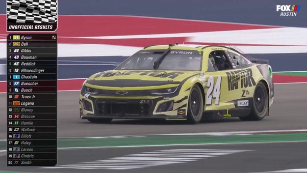 FINAL LAP: William Byron wins the NASCAR Echopark Automotive Grand Prix | NASCAR on FOX