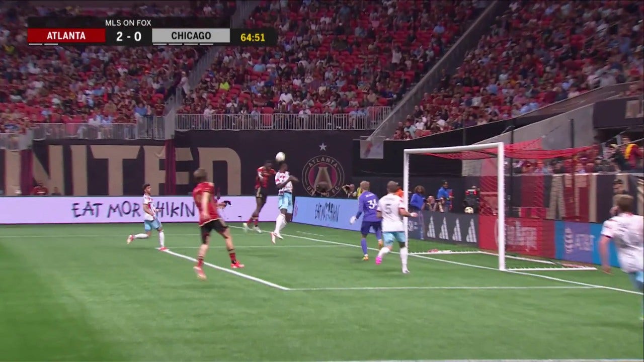 Jamal Thiare finds the back of the net to extend Atlanta United FC's lead over Chicago Fire FC