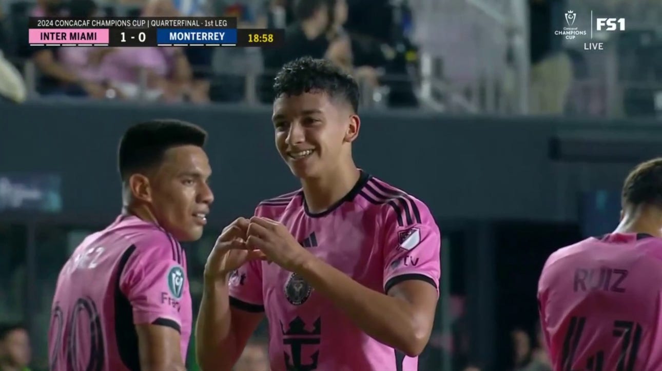  Tomas Aviles finds the net to give Inter Miami a 1-0 lead over Monterrey