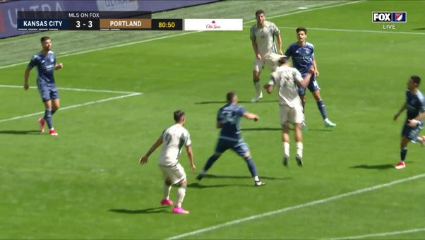 Eric Miller scores on a rebound to bring Portland to a tie with Sporting KC