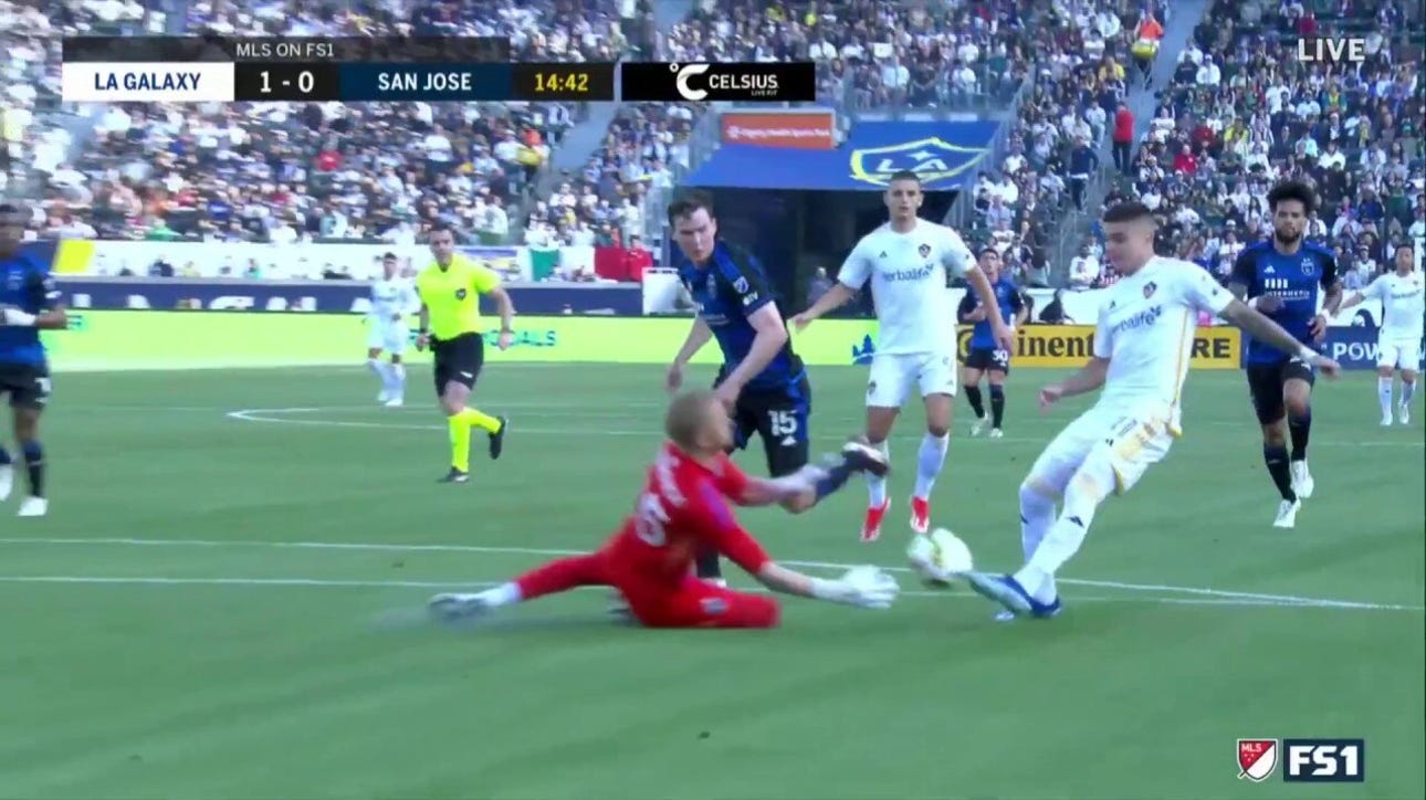 Gabriel Pec finds the net to give LA Galaxy a 1-0 lead over San Jose | MLS on FOX