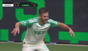 Diego Rubio finds the back of the net to give Austin FC an early lead over LA Galaxy