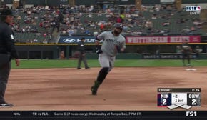Carlos Santana smashes a two-run homer that brings the Twins to a 2-2 tie with the White Sox