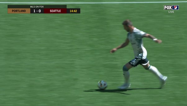 Felipe Mora finds the net to give Portland a 1-0 lead over Seattle