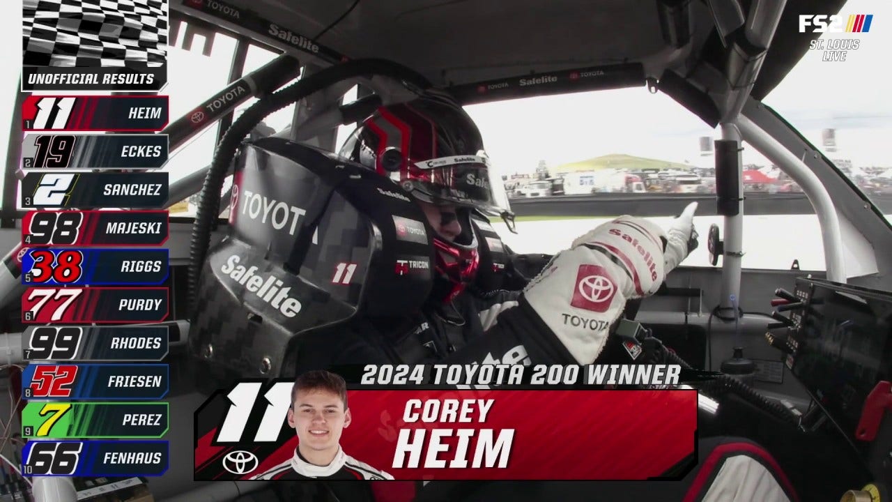 FINAL LAPS: Corey Heim wins the 2024 Toyota 200 | NASCAR on FOX