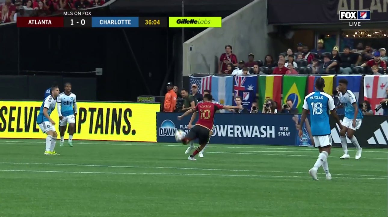 Thiago Almada's RIDICULOUS volley helps Atlanta United grab a 1-0 lead over Charlotte