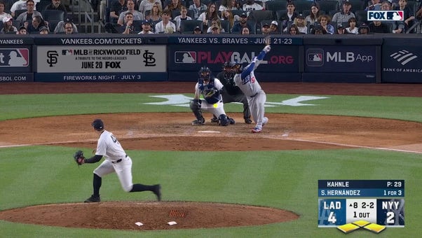 Teoscar Hernández smashes a GRAND SLAM as Dodgers expand lead vs. Yankees