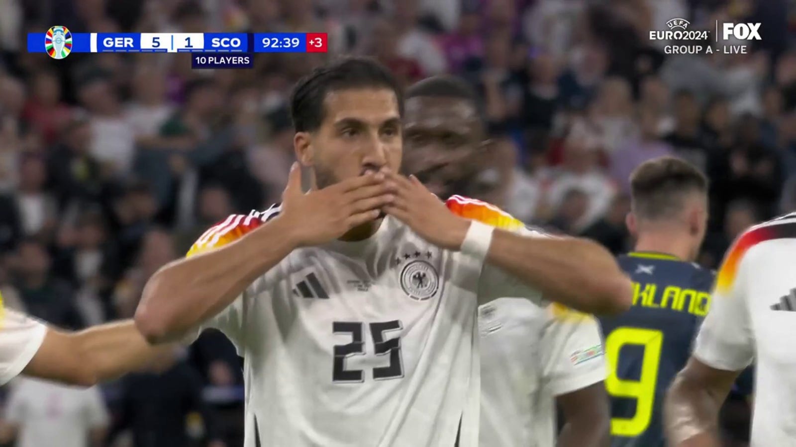 Emre Can scores a beautiful goal in 90+2' to give Germany a 5-1 win over Scotland | UEFA Euro 2024