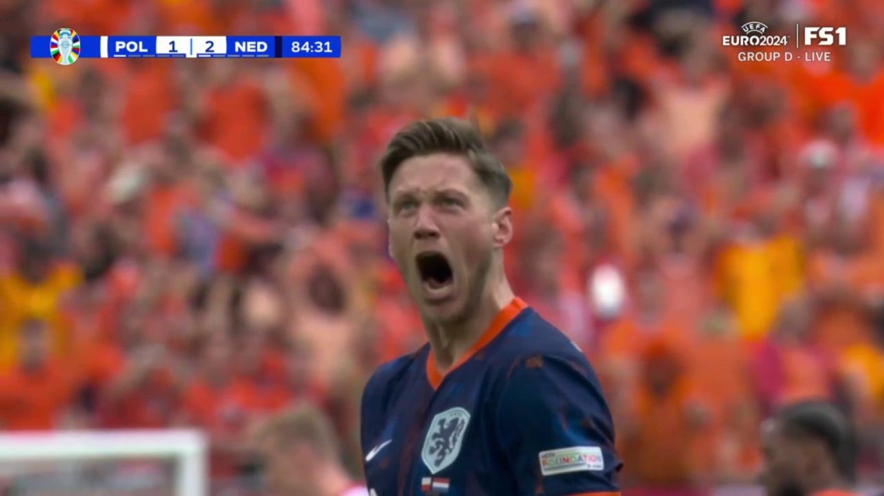 Wout Weghorst scores in 83' to give Netherlands a 2-1 lead vs. Poland | UEFA Euro 2024