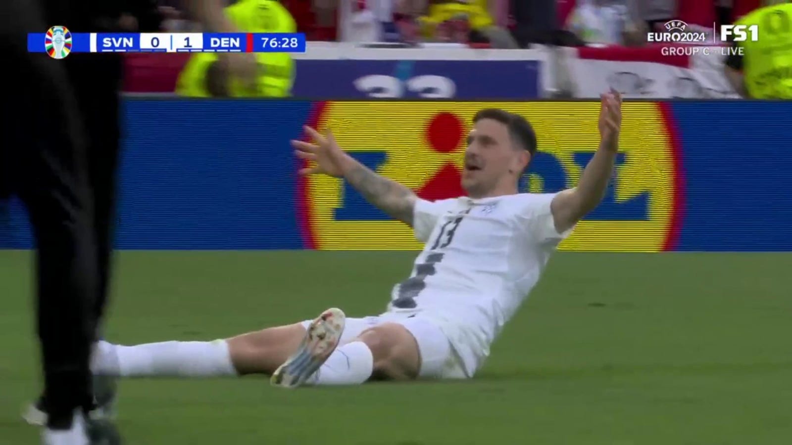 Slovenia's Erik Janza finds the back of the net in 77' to equalize against Denmark | UEFA Euro 2024