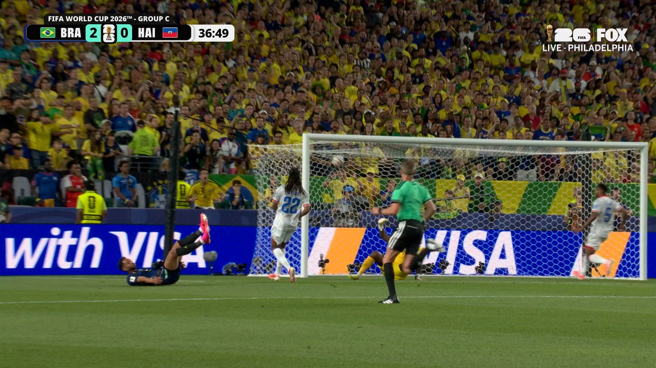 Brazil's Matheus Cunha rips screamer for his second goal of first half, extending lead vs Haiti | 2026 FIFA World Cup™