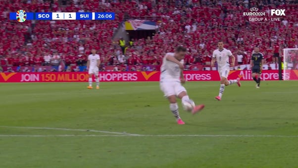 Xherdan Shaqiri scores from outside the box, brings Switzerland even with Scotland | UEFA Euro 2024
