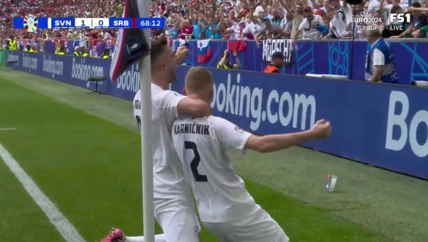 Zan Karnicnik scores in 69' as Slovenia takes a 1-0 lead vs. Serbia | UEFA Euro 2024