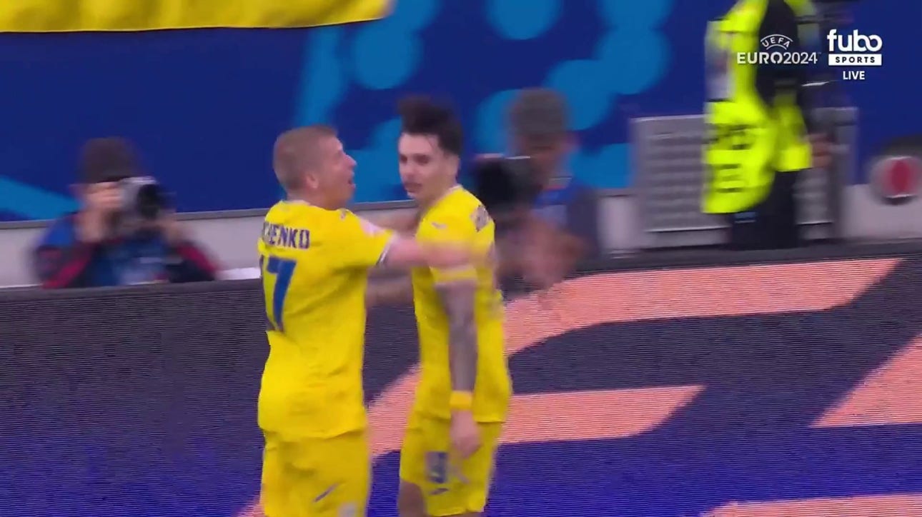 Ukraine evens the score with Slovakia at 1-1 after Mykola Shaparenko's goal in 54' | UEFA Euro 2024