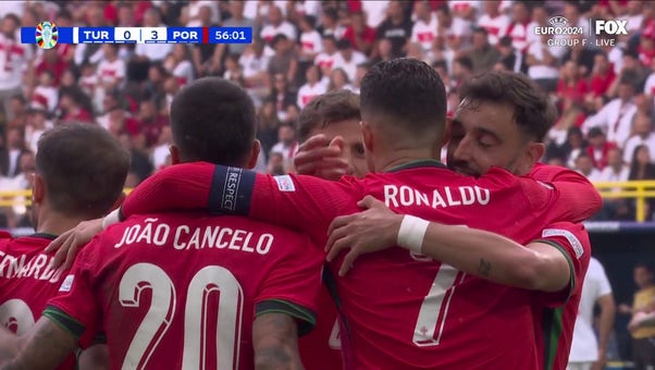 Cristiano Ronaldo sets up Bruno Fernandes who scores to give Portugal a 3-0 lead over Türkiye | UEFA Euro 2024 
