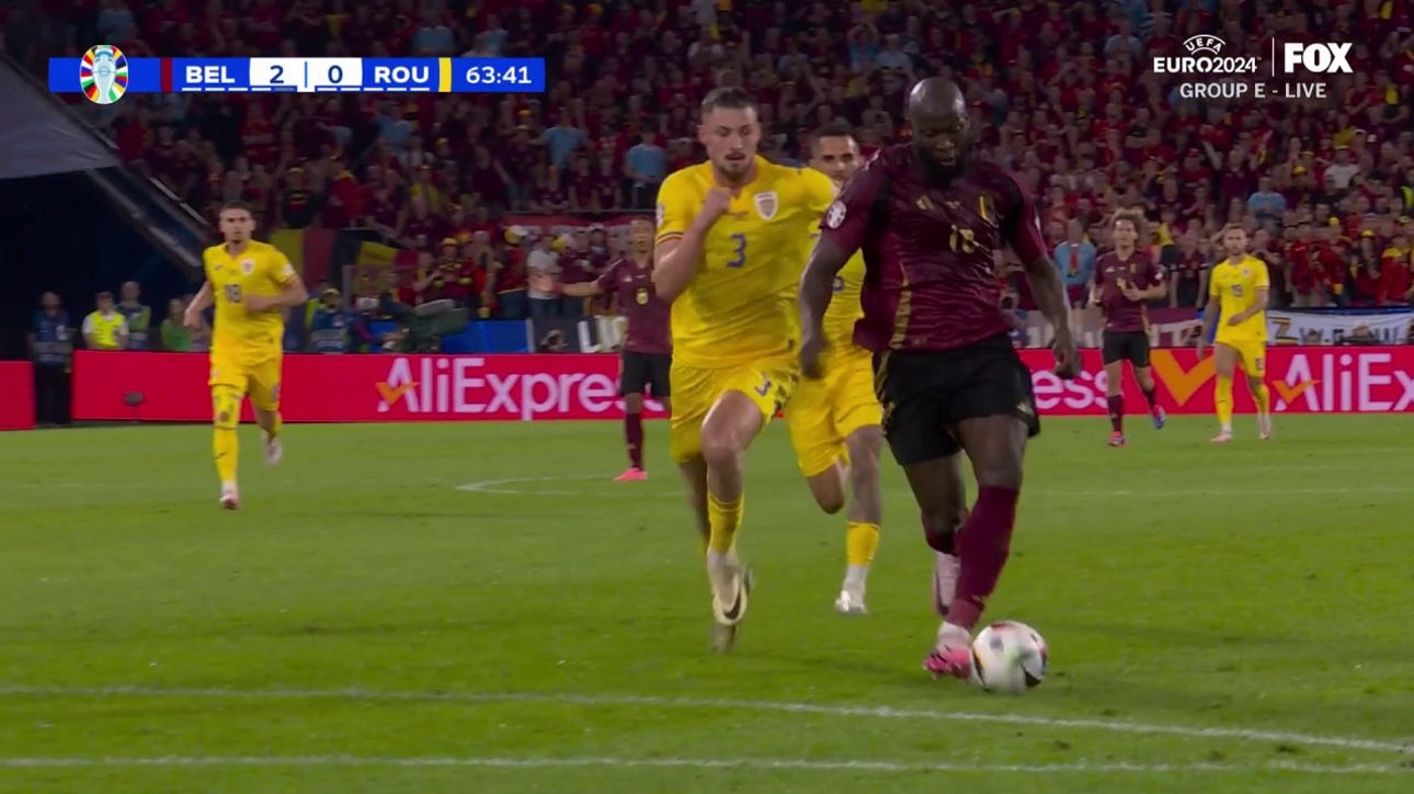 Belgium's Romelu Lukaku's goal is disallowed against Romania after being called offside | UEFA Euro 2024