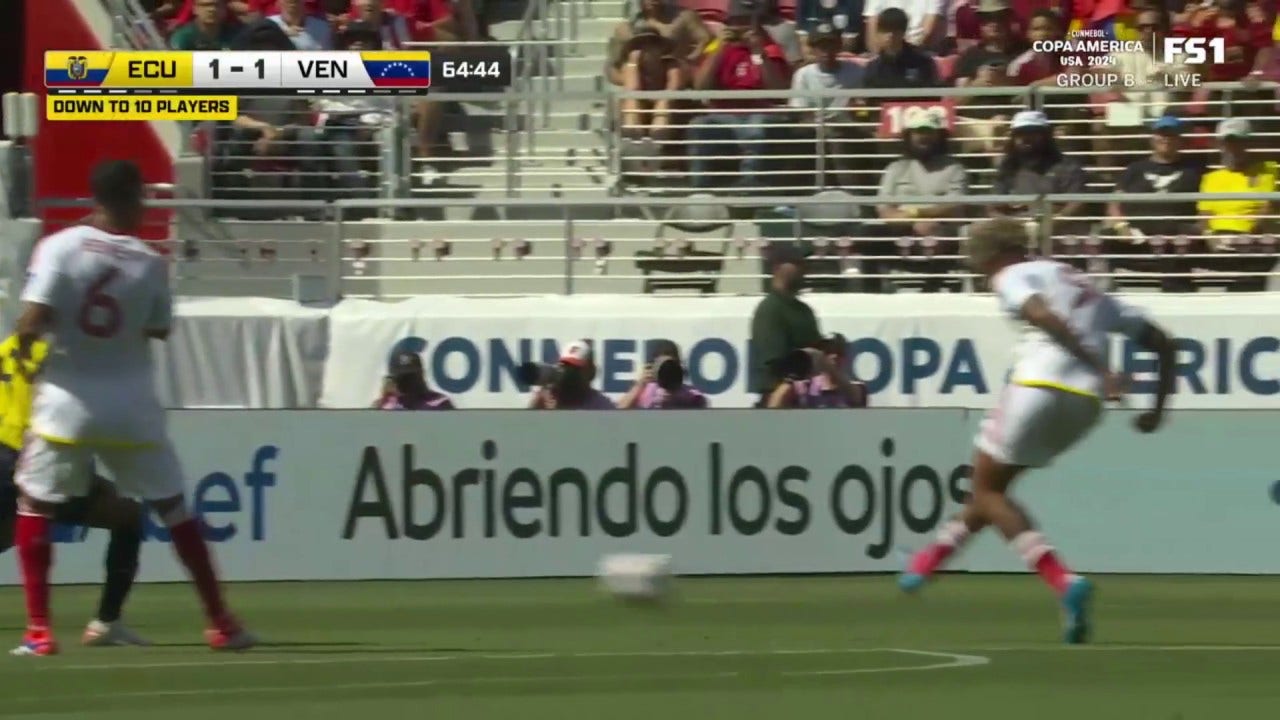 Jhonder Cádiz scores in 64' to bring Venezuela to a 1-1 tie with Ecuador | 2024 Copa América