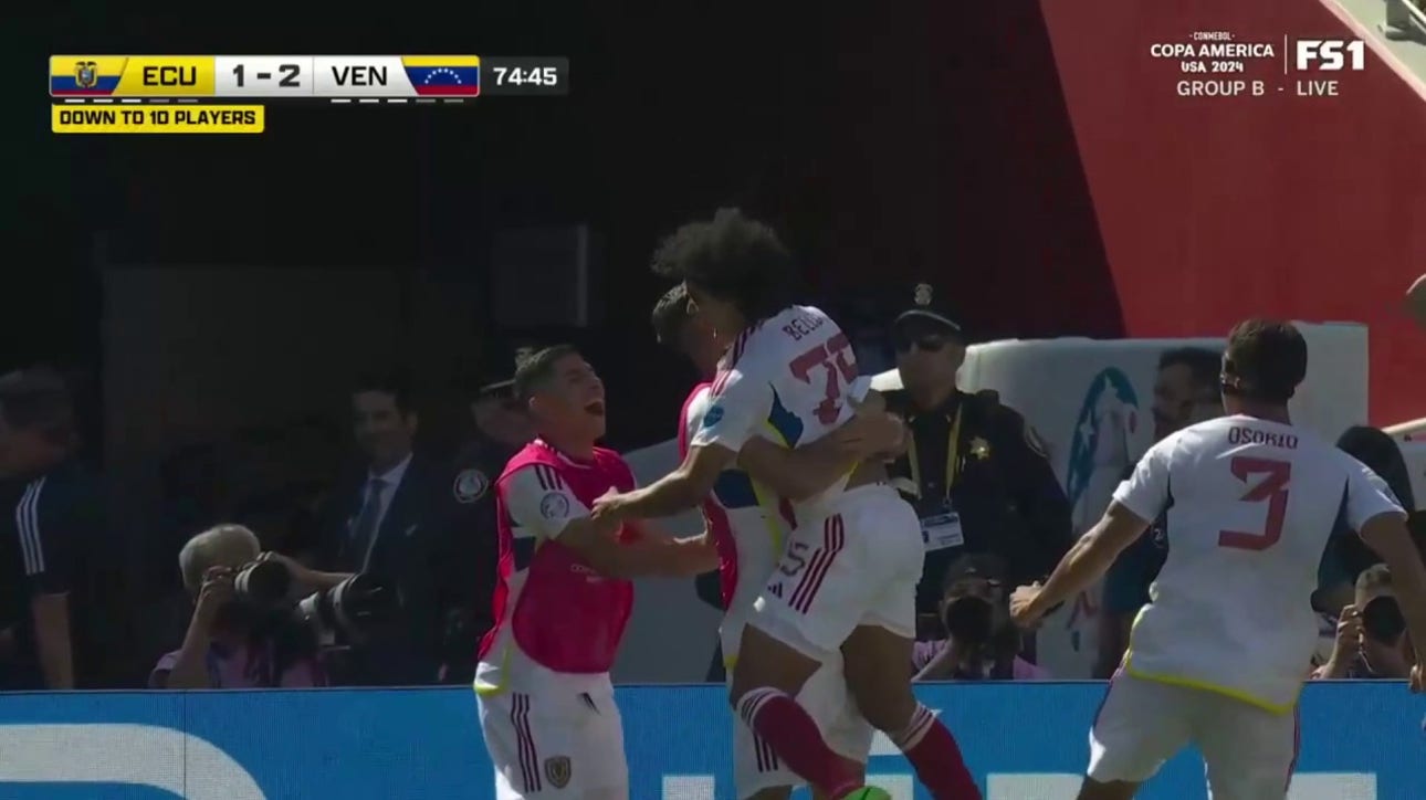 Eduard Bello scores a goal in 74' to give Venezuela a 2-1 lead over Ecuador | 2024 Copa América