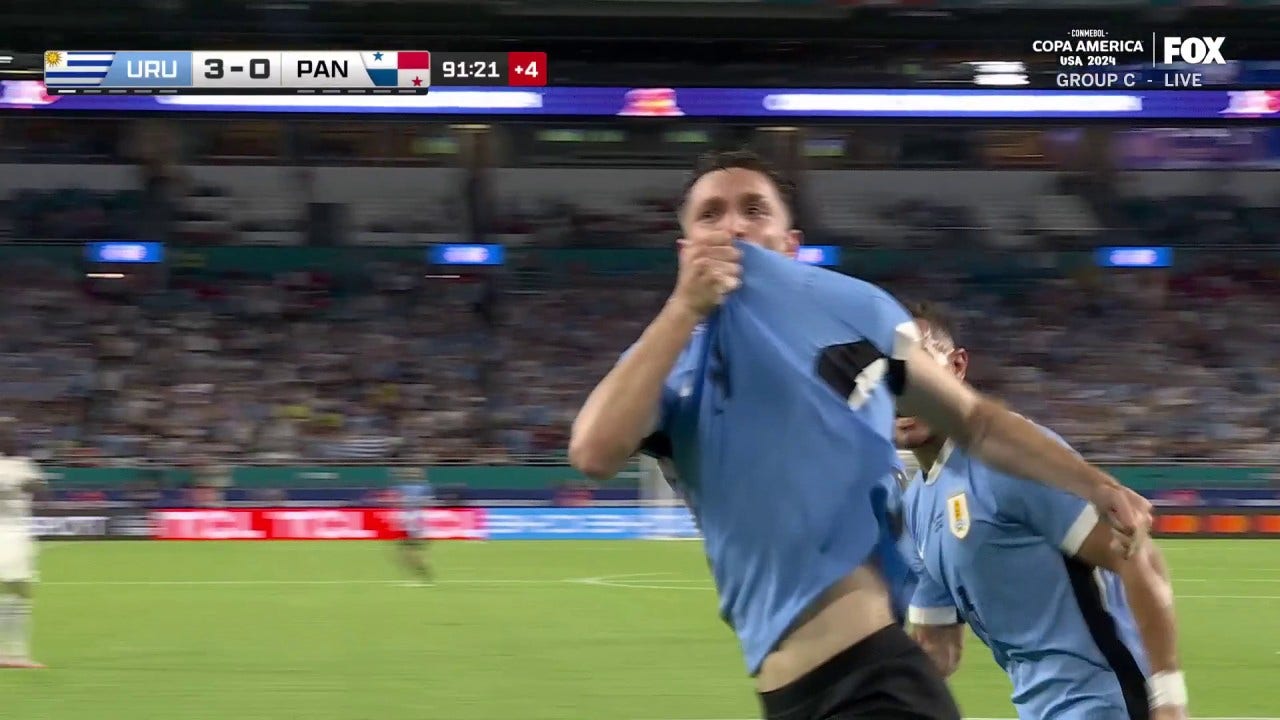 Matías Viña scores to give Uruguay a 3-0 lead vs. Panama | 2024 Copa América