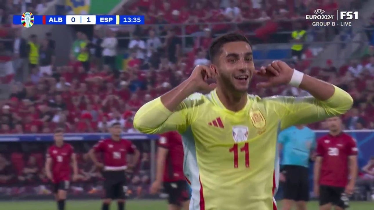 Ferran Torres scores in 13' to give Spain a 1-0 lead over Albania | UEFA Euro 2024