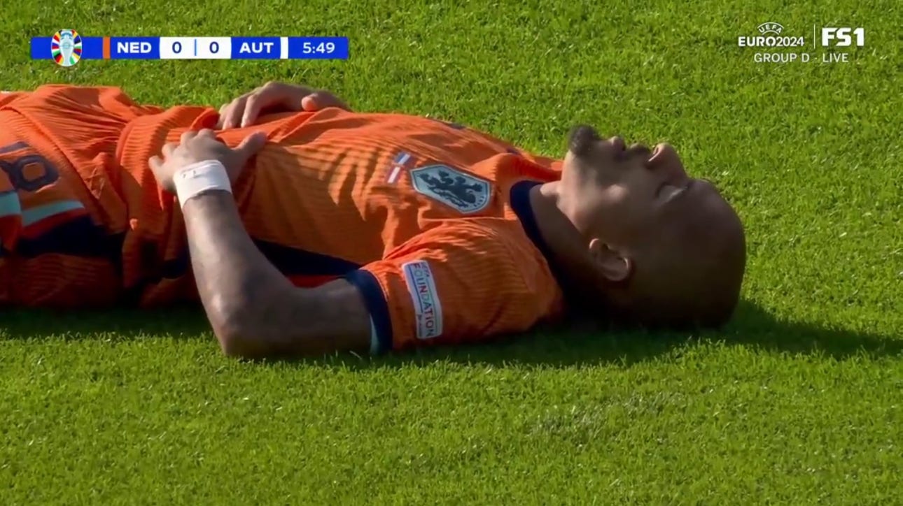 Netherlands scores an own goal to give Austria an early 1-0 lead | UEFA Euro 2024