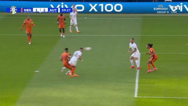 Romano Schmid's header gives Austria a 2-1 lead over the Netherlands | UEFA Euro 2024