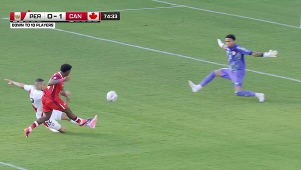 Jonathan David scores in 74' to give Canada a 1-0 lead over Peru | 2024 Copa América