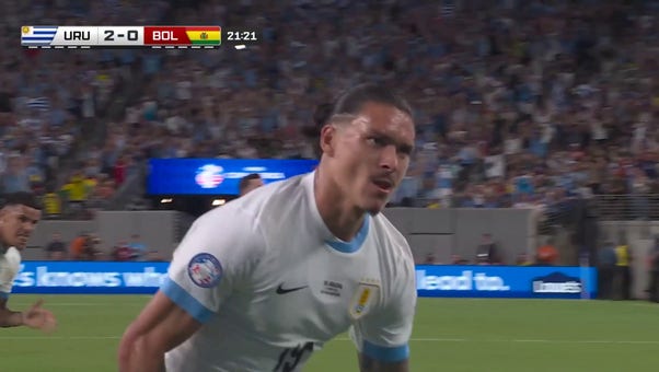 Darwin Núñez scores a goal in the 21' to give Uruguay a 2-0 lead over Bolivia | Copa América 2024