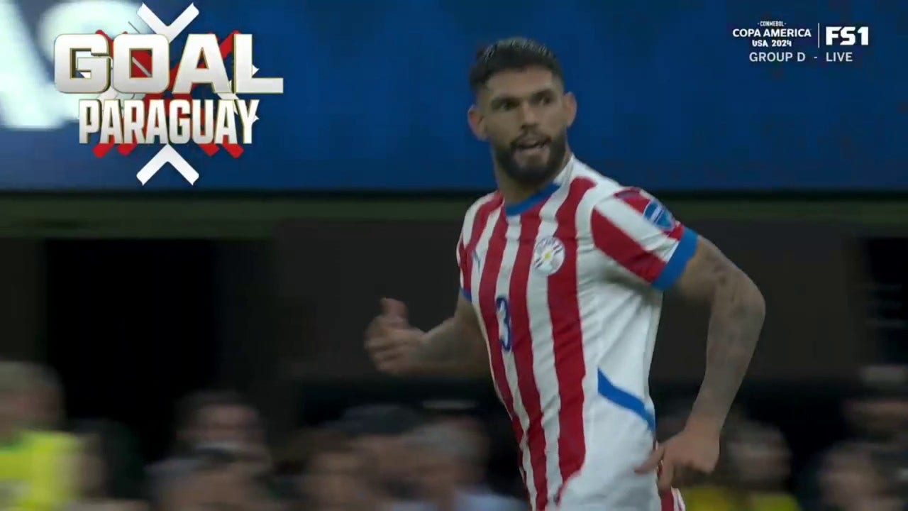 Omar Alderete scores a goal in 48' to get Paraguay on the board against Brazil | Copa América 2024