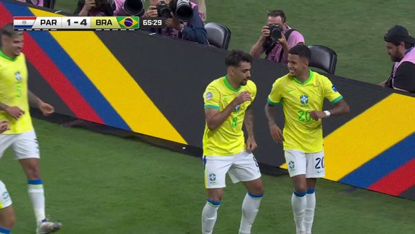 Lucas Paquetá sinks the penalty kick to give Brazil a 4-1 lead over Paraguay | 2024 Copa América 