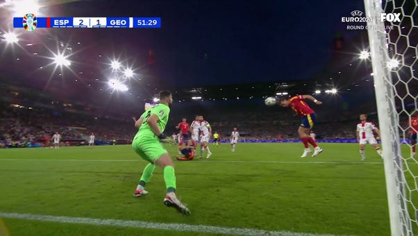 Fabián Ruiz's header gives Spain a 2-1 lead over Georgia | UEFA Euro 2024