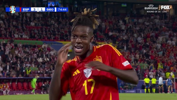 Nico Williams scores to give Spain a 3-1 lead over Georgia | UEFA Euro 2024
