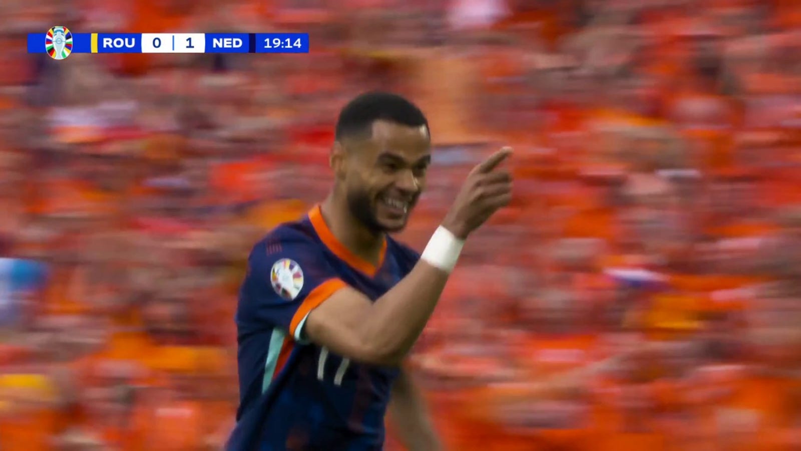 Cody Gakpo scores in 20' as the Netherlands take a 1-0 lead over Romania
