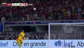 Venezuela's Salomon Rondon chips the Canada goalkeeper from DISTANCE | Copa América 2024