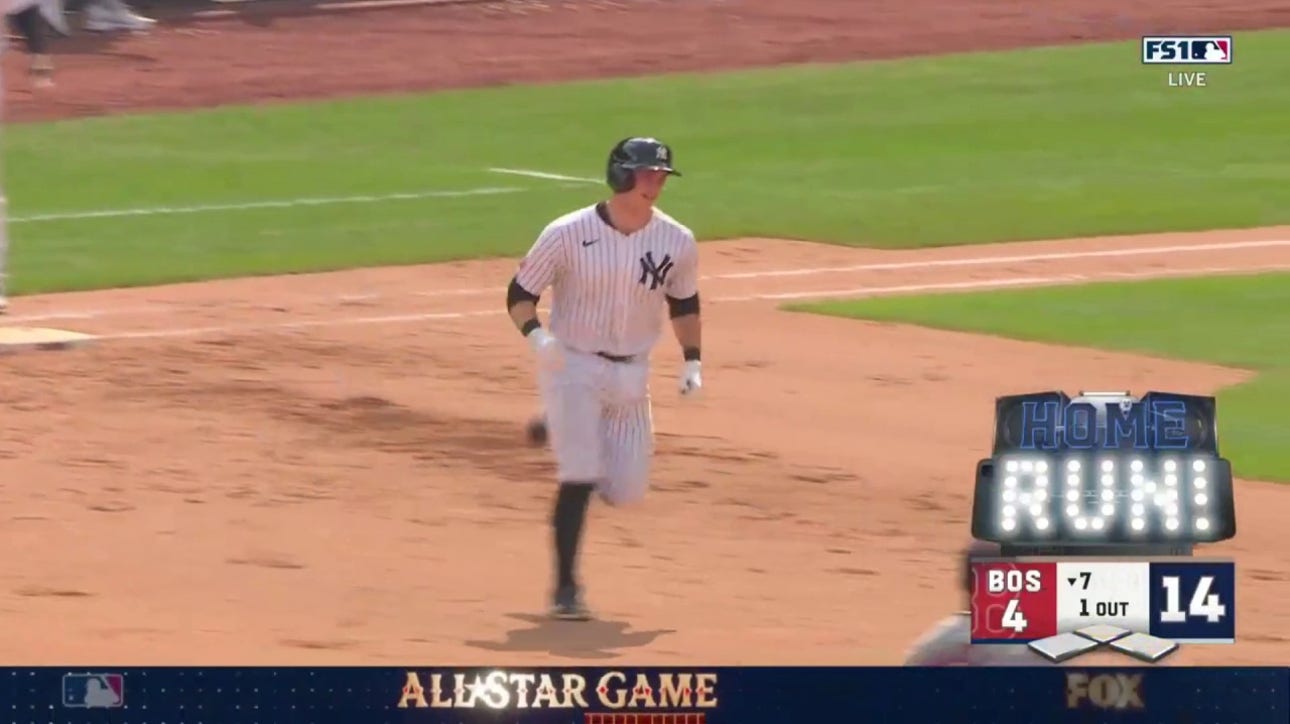 Yankees' Ben Rice crushes his third home run of the game vs. the Red Sox