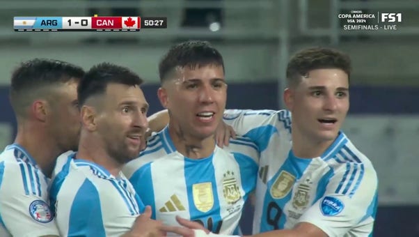 Lionel Messi's deflection finds the net as Argentina takes a 2-0 lead over Canada | 2024 Copa América
