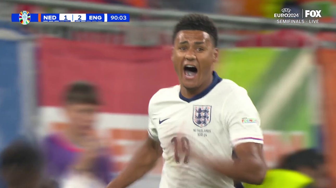 Ollie Watkins scores in 90' to give England a 2-1 lead over the Netherlands | UEFA Euro 2024