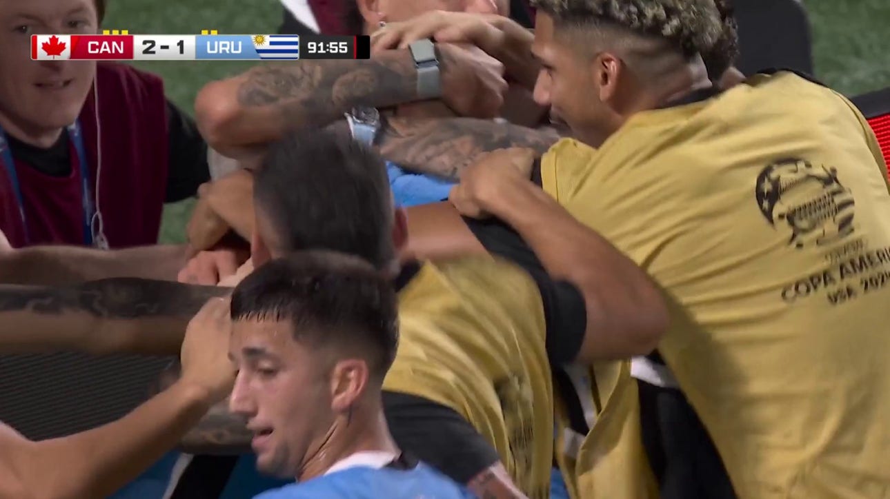 Uruguay's Luis Suárez scores equalizer against Canada in stoppage time, sending game to penalty kicks | 2024 Copa América