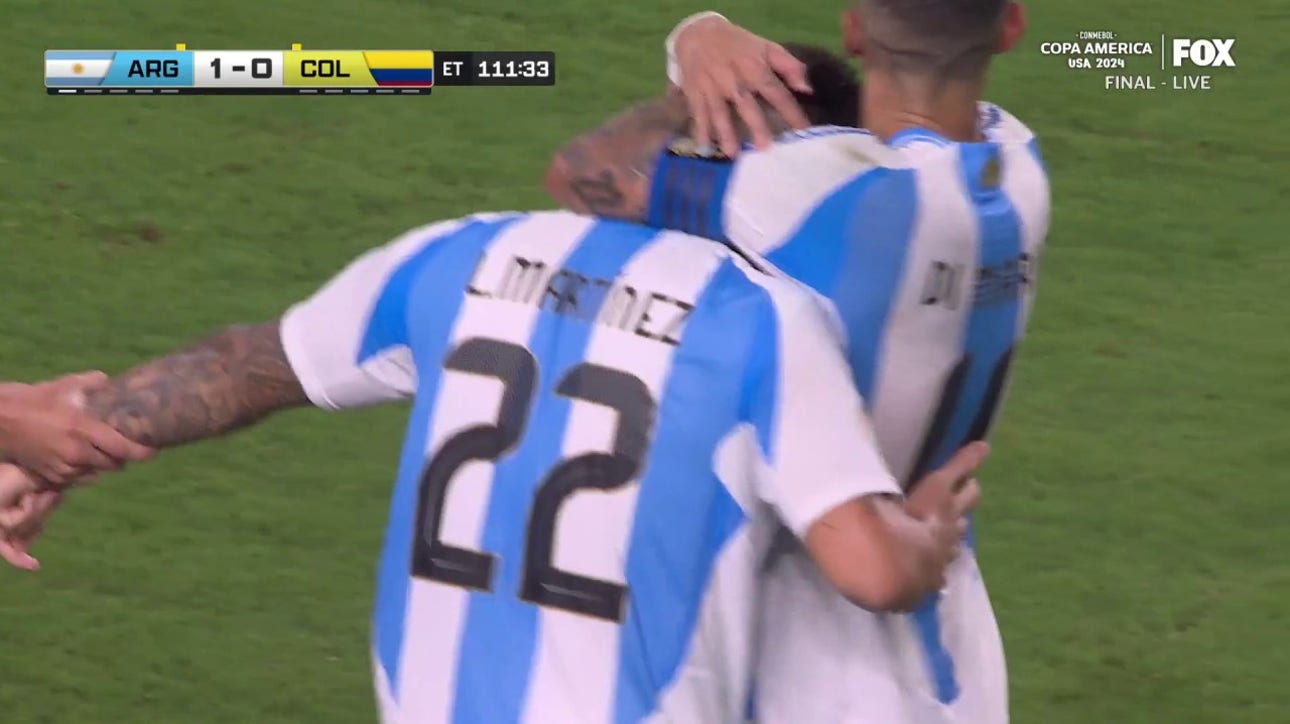 Lautaro Martínez scores an INCREDIBLE goal in 112' to give Argentina a late 1-0 lead over Colombia | 2024 Copa América