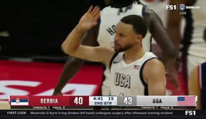 Stephen Curry knocks down a TOUGH 3-pointer plus the foul as USA regains lead over Serbia