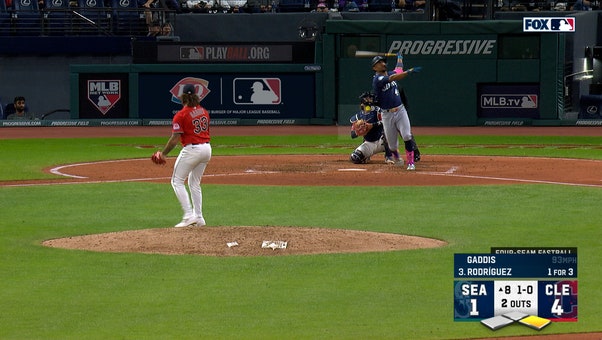 Julio Rodríguez crushes two-run homer to cut Mariners' deficit against Guardians