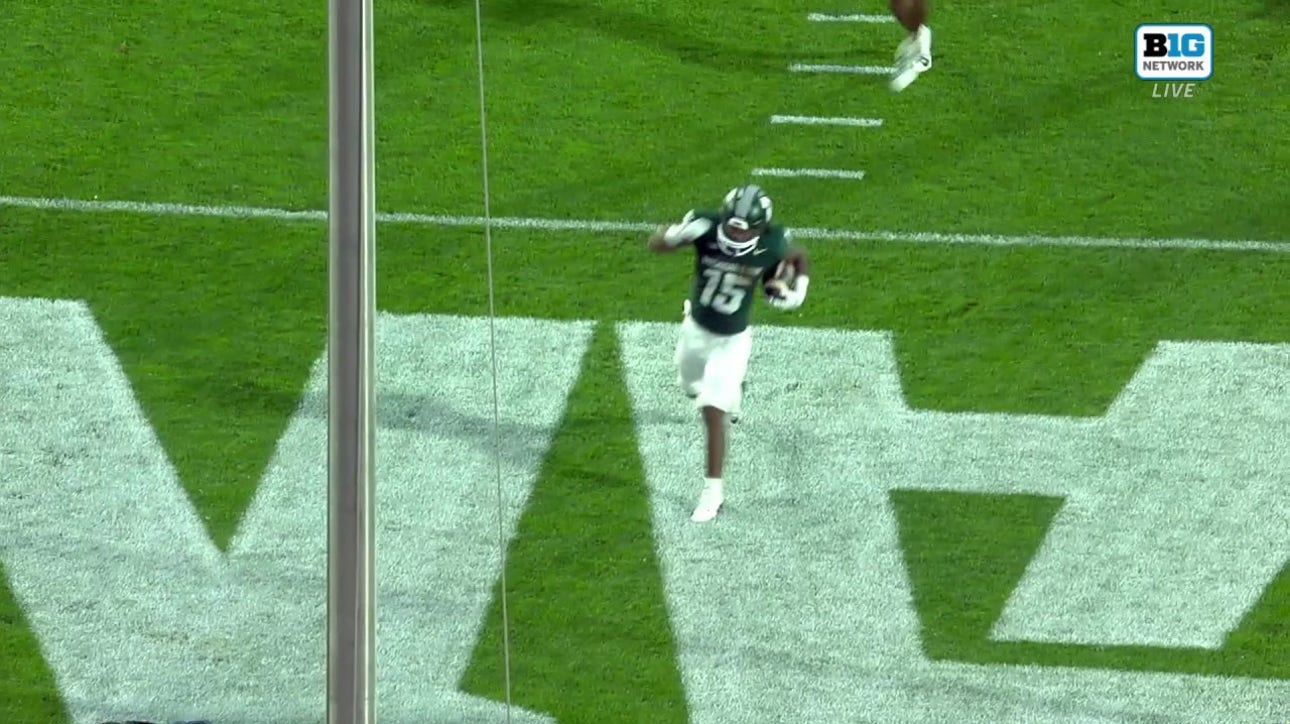 Kay'Ron Lynch-Adams rushes for an INCREDIBLE 63-yard TD, extending Michigan State's lead over Florida Atlantic