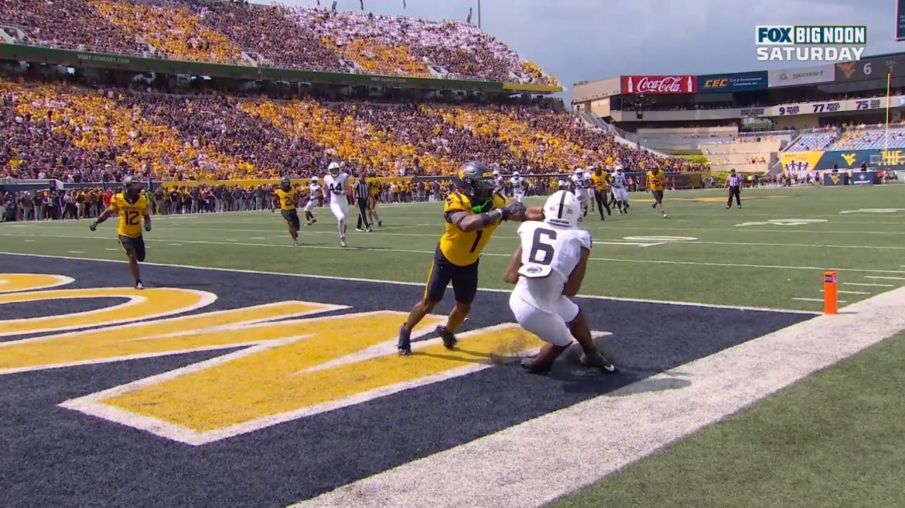 Drew Allar connects with Harrison Wallace III who drags his feet for a TD, extending Penn State's lead over West Virginia