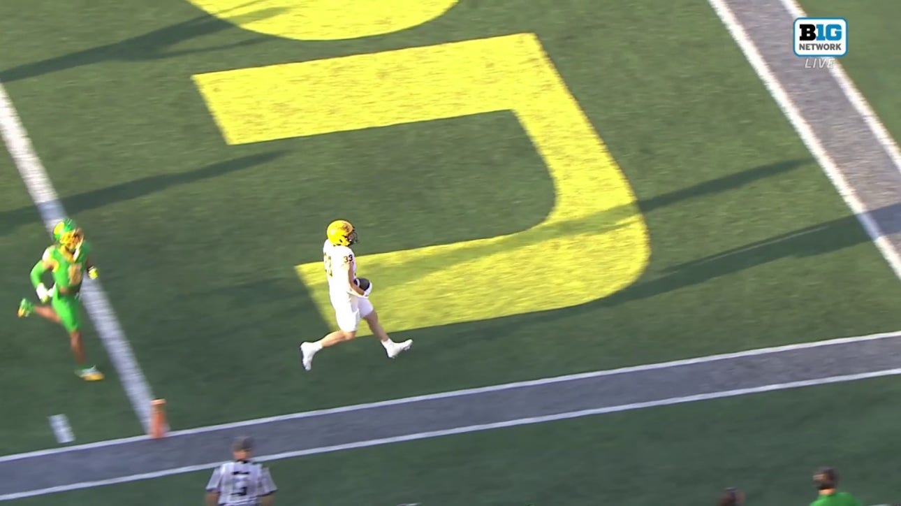 Idaho trims No. 3 Oregon's lead to 14-7 after a trick play ends with a Jake Cox touchdown