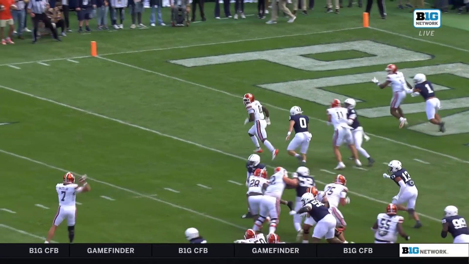 Connor Bazelak connects with Harold Fannin Jr. for a 6-yard touchdown as Bowling Green strikes first against Penn State.