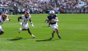 Penn State's Drew Allar sprints past Bowling Green's defense on a 5-yard rushing TD to tie the game 