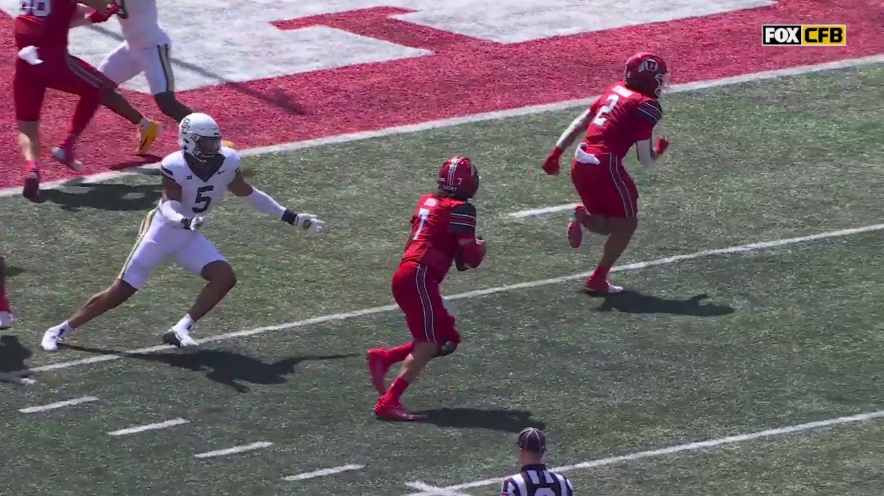 Cameron Rising connects with Micah Bernard on a two-yard passing TD to help Utah double its lead over Baylor