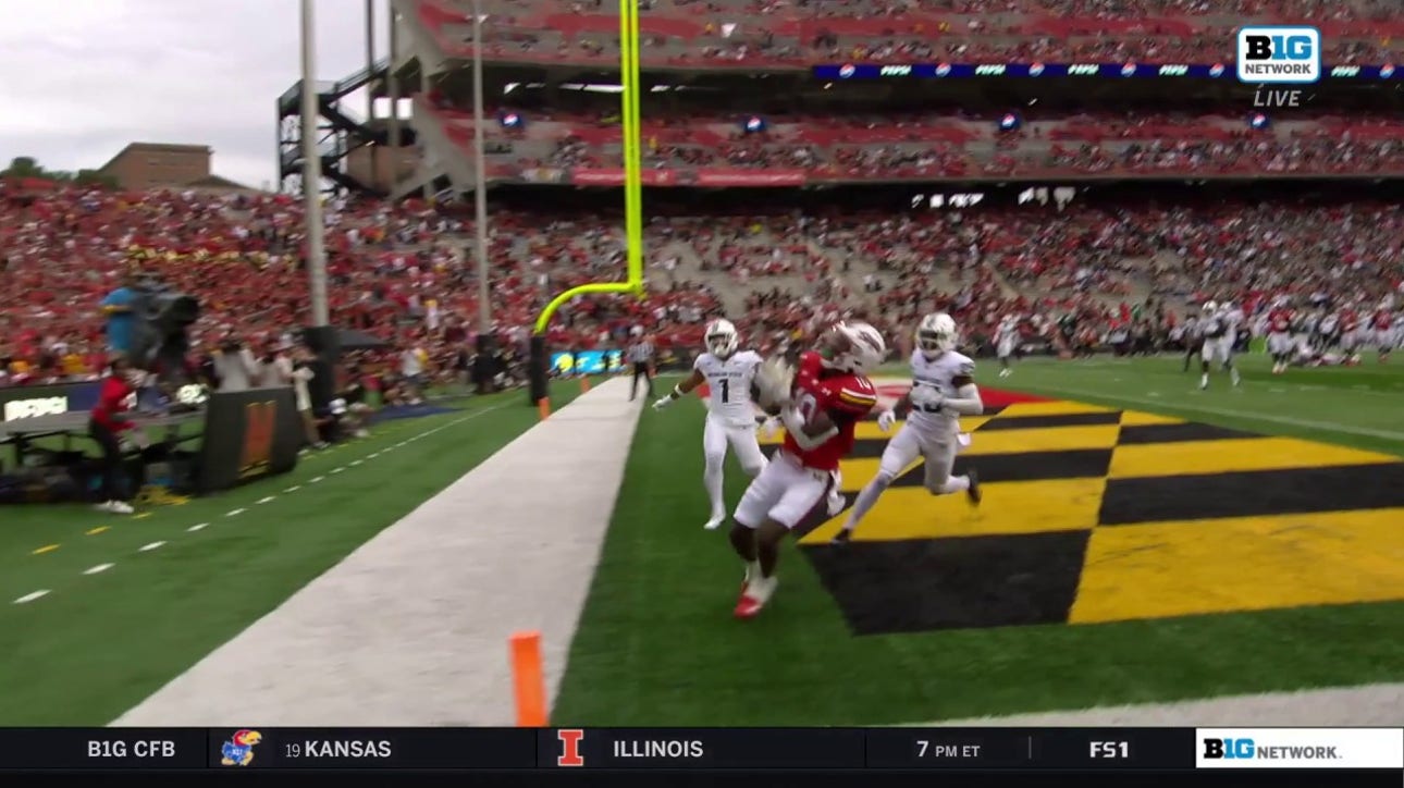 Billy Edwards Jr. links up with Tai Felton on a 15-yard TD pass, giving Maryland early lead vs. Michigan State