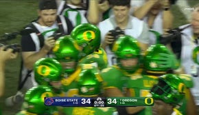 Oregon's Atticus Sappington clutches 24-yard game-winning field goal in 37-34 victory over Boise State