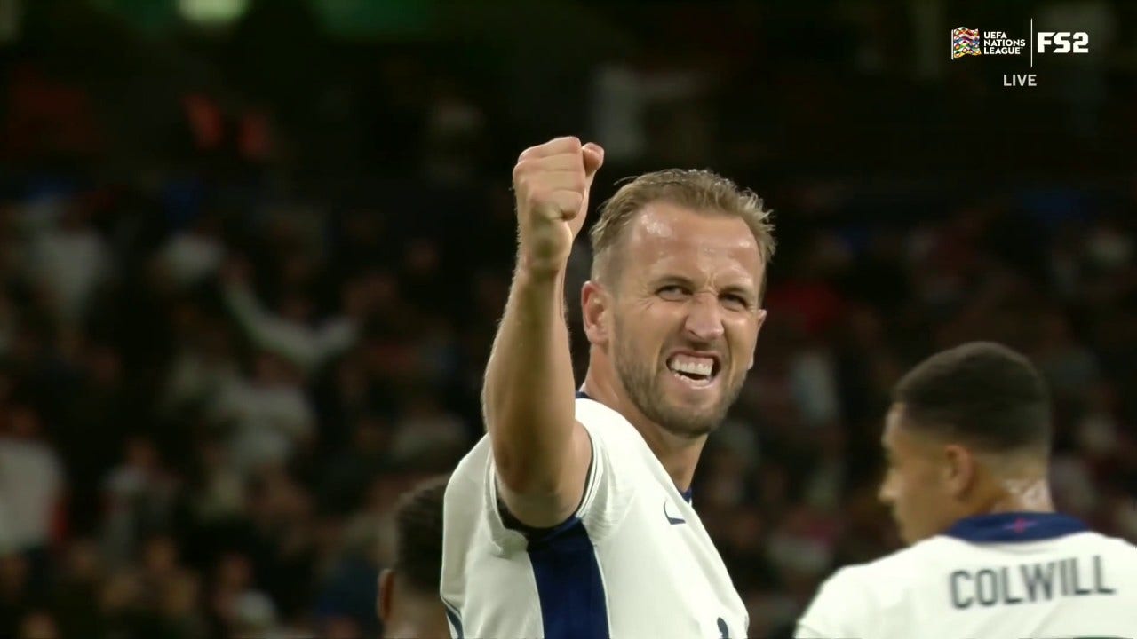 England's Harry Kane scores his second goal against Finland | UEFA Nations League